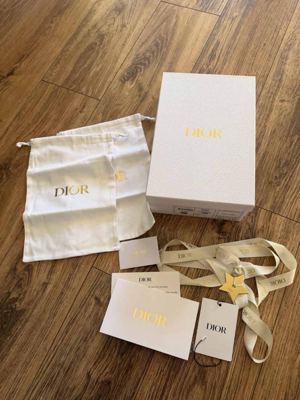 Dior shoe box with dustbags
